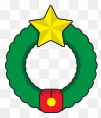 Wreath Christmas Icon With Star Graphic - Language png