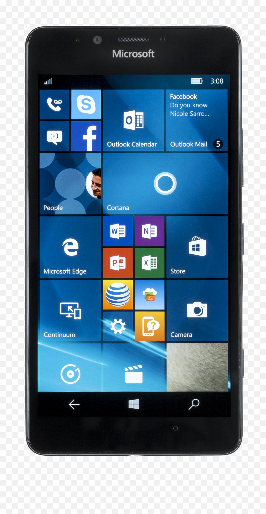 Microsoft Lumia 950 Smartphone - Lenovo Softbank 503lv Png,Lumia Phone Icon Time