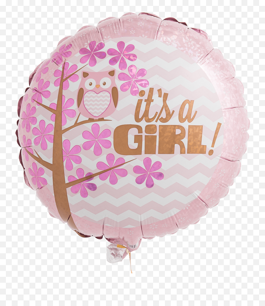 Download Hd Itu0027s A Girl - Baby Owl Baby Shower Itu0027s A Girl Small Baby Its A Girl Balloon Png,It's A Girl Png