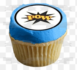 Superman Supergirl Wonder Woman Batman Robin Pow Edible - A Birthday Place png