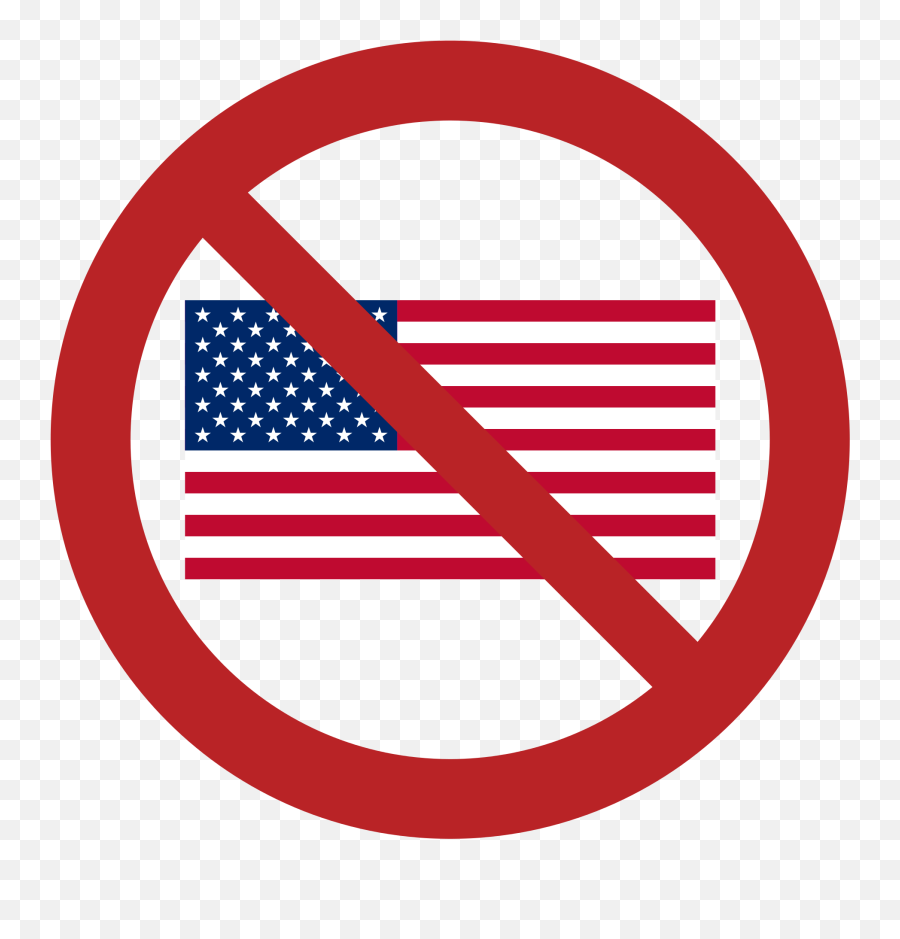 American Flag Png File - Anti America Transparent Cartoon Us Flag Crossed Out,American Flag Png Transparent