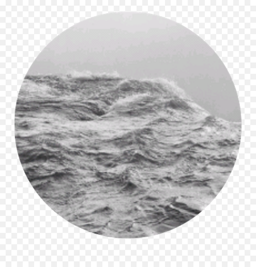 Waves Clipart Aesthetic - Aesthetic Ocean Black And White Png,Grey Circle Png