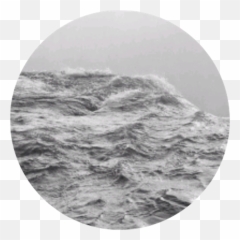 Waves Clipart Aesthetic - Aesthetic Ocean Black And White Png,Grey Circle Png