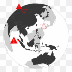Miniature Earth 3d Globe For Javascript - Asia Pacific Map Vector png