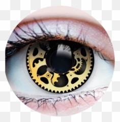 Primal Steampunk - Gear Colored Contacts Png,Steampunk Png