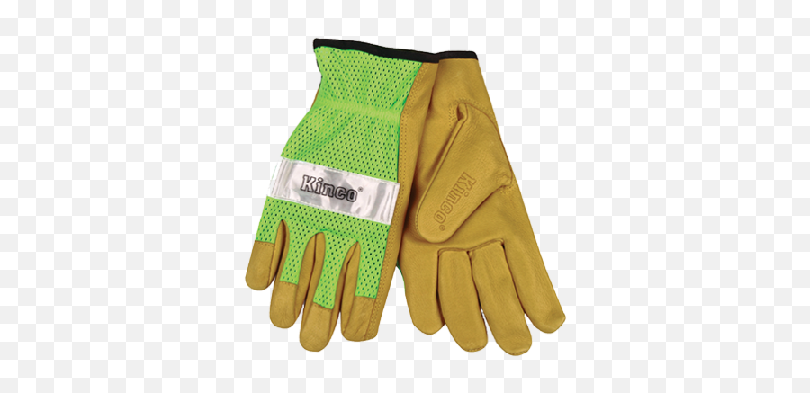 Kinco 908 Hi Vis Green Unlined Mesh Back W Grain Pigskin - Safety Glove Png,Icon Arc Leather Gloves