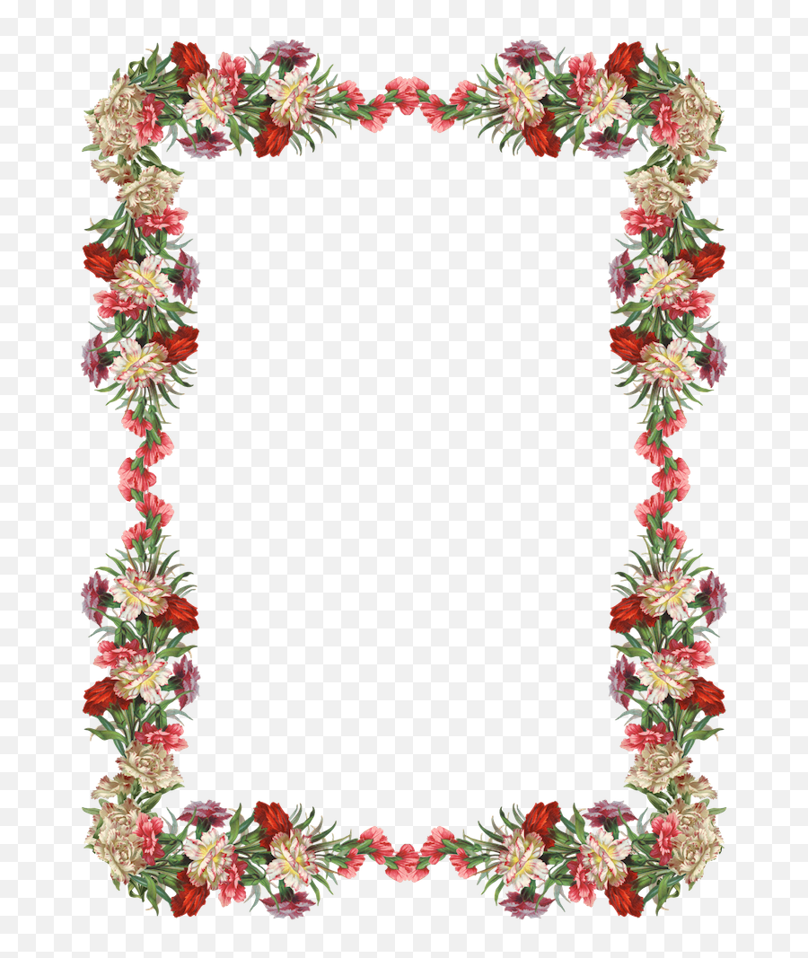 Rectangle Border Png Transparent - Border Flower Transparent Background Frame,Vintage Border Png