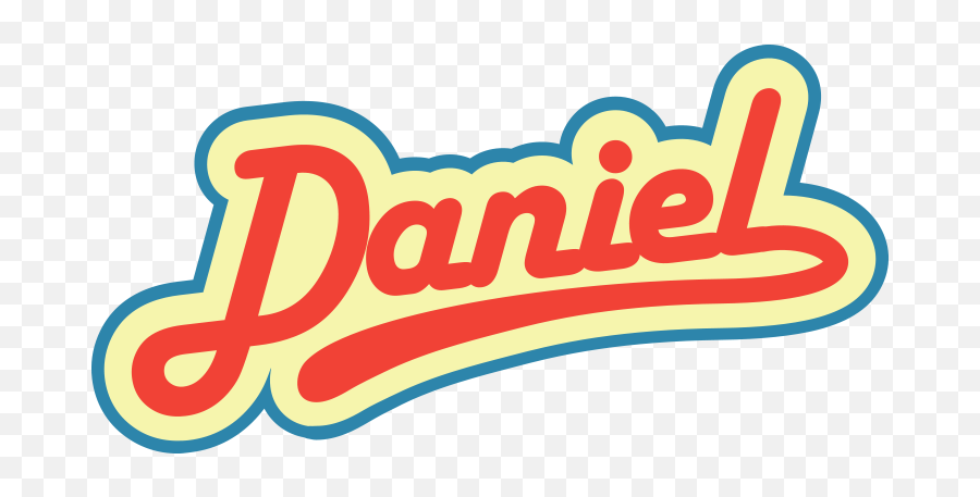 Daniel Retro Name Sign Vector And Png - Free Download The Graphic Design,Free Sign Png