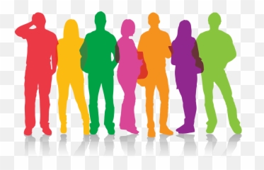 Emotional Support Teams Are - Group Of People Colorful Silhouette Png,Family Silhouette Png