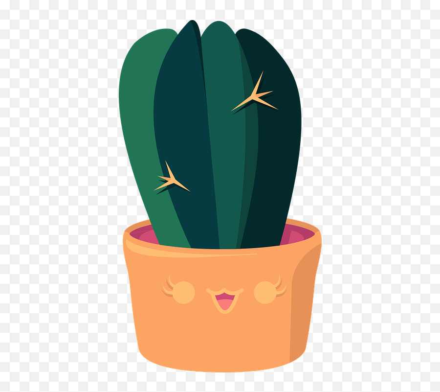 Cactus Cute Plant - Flowerpot Png,Succulent Png