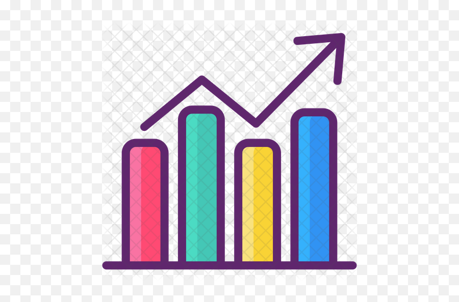 Stock Market Icon Of Colored Outline - Stocks Png,Stock Market Png