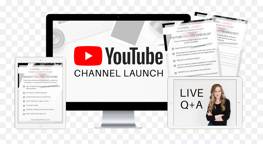 Channel Launch Gillian Perkins - Online Advertising Png,Youtube Like Transparent