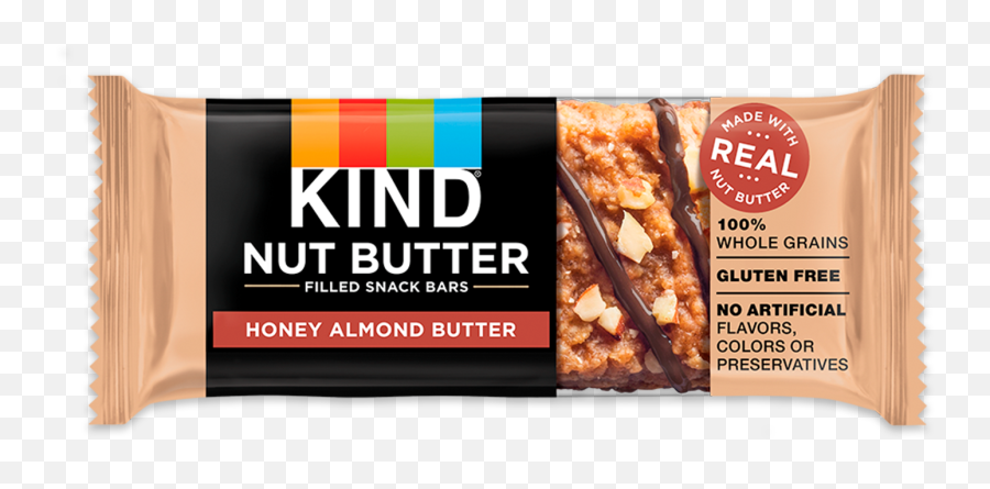 Honey Almond Butter Nut Filled Snack Bars Kind Snacks - Kind Bar Honey Almond Butter Png,Butter Transparent