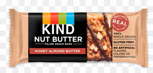 Honey Almond Butter Nut Filled Snack Bars Kind Snacks - Kind Bar Honey Almond Butter Png,Butter Transparent