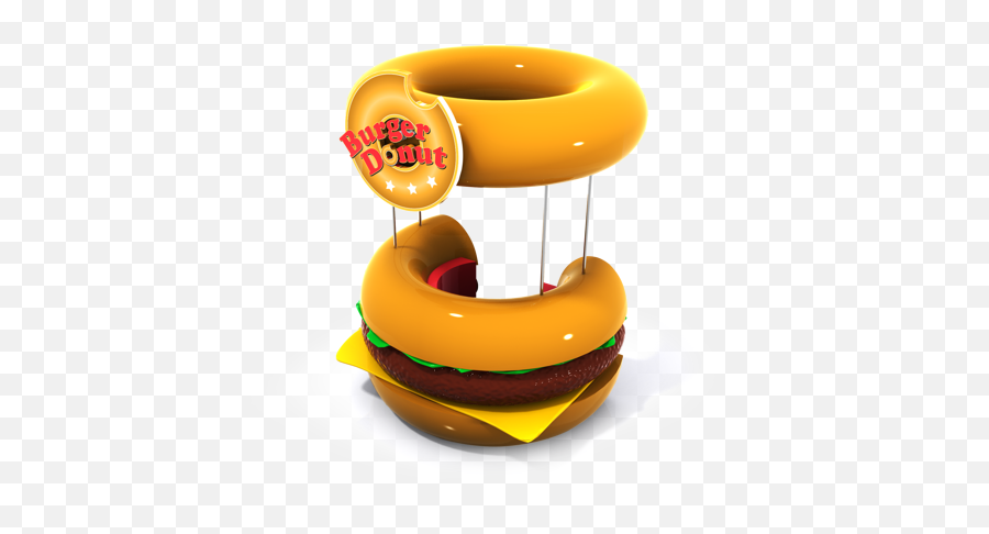 Burger Donut Logo Booth Design - Burger Booth Design Png,Donut Logo