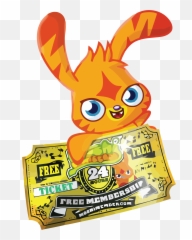 Katsuma Gold Ticket Clipart Png - Moshi Monsters Golden
