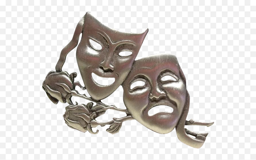 Download Comedy And Tragedy Mask Pins - Illustration Png,Comedy And Tragedy Masks Png