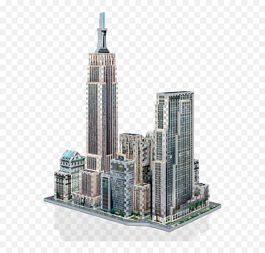 Download Midtown West 3d Puzzle From Wrebbit - Puzzle 3d Tribune Tower Png,Empire State Building Png