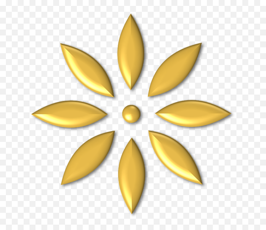 Gold Metal Shiny - Transparent Bullet Point Png,Gold Flowers Png