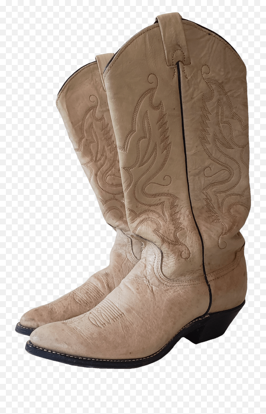 Designed Beige Cowboy Boots - Cowboy Boot Png,Cowboy Boot Png