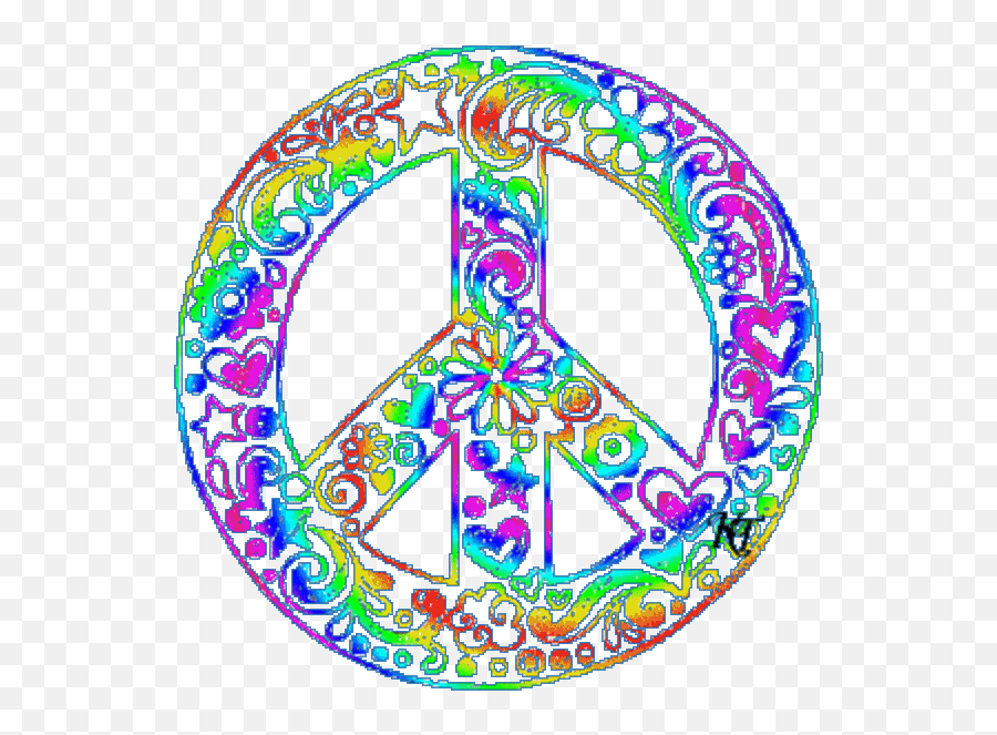 Peace Symbol Stickers For Android Ios - Trippy Peace Sign Gif Png,Peace Sign Transparent