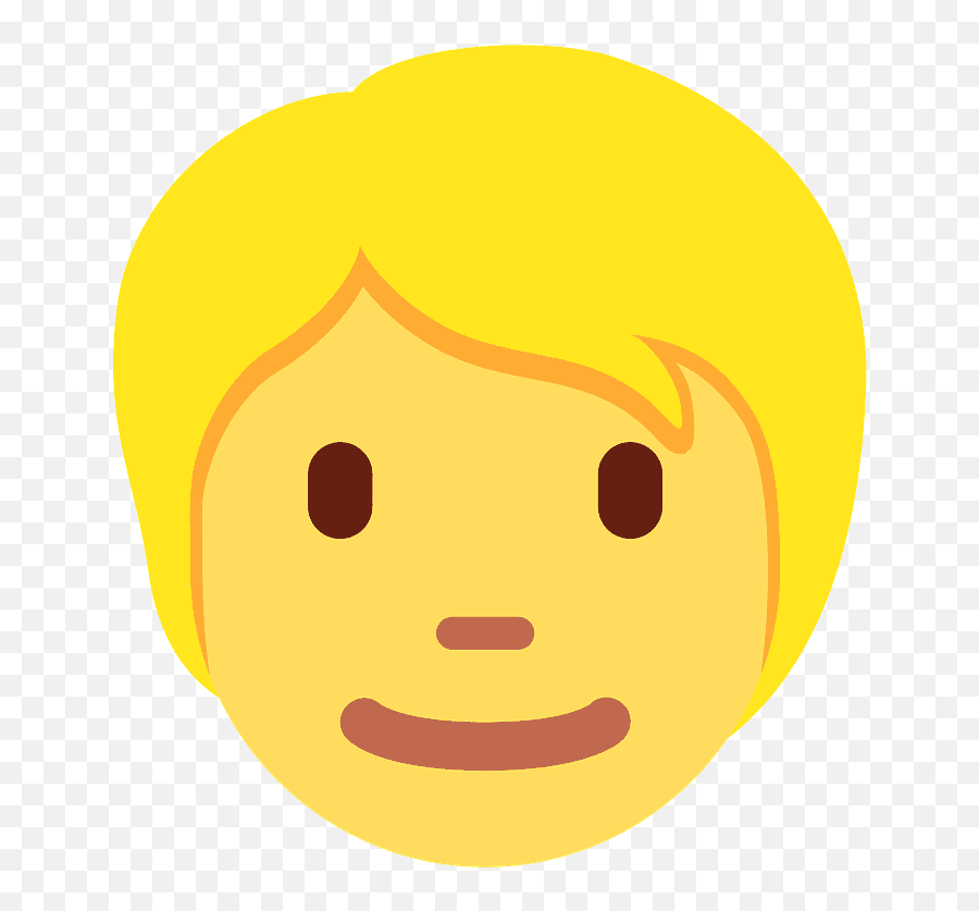 Person Blond Hair Emoji Clipart Free Download Transparent - Happy Png,Blond Hair Png
