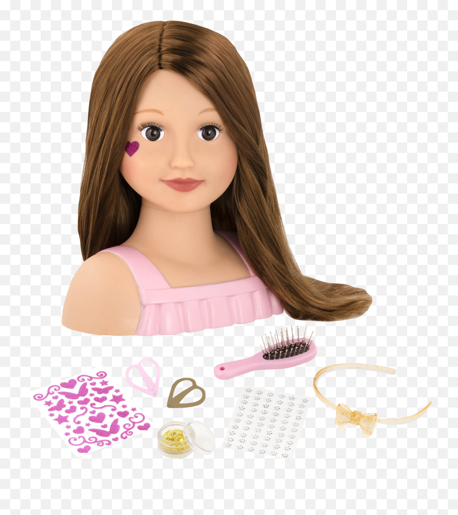 Talia Doll Head Hairstyles Styling Our Generation - Head Styling Doll Png,Hair Style Png
