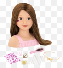 Talia Doll Head Hairstyles Styling Our Generation - Head Styling Doll Png,Hair Style Png