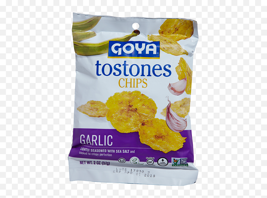 Tostones Chips U2013 Garlic - Chips Goya Foods Goya Tostones Chips Png,Garlic Png