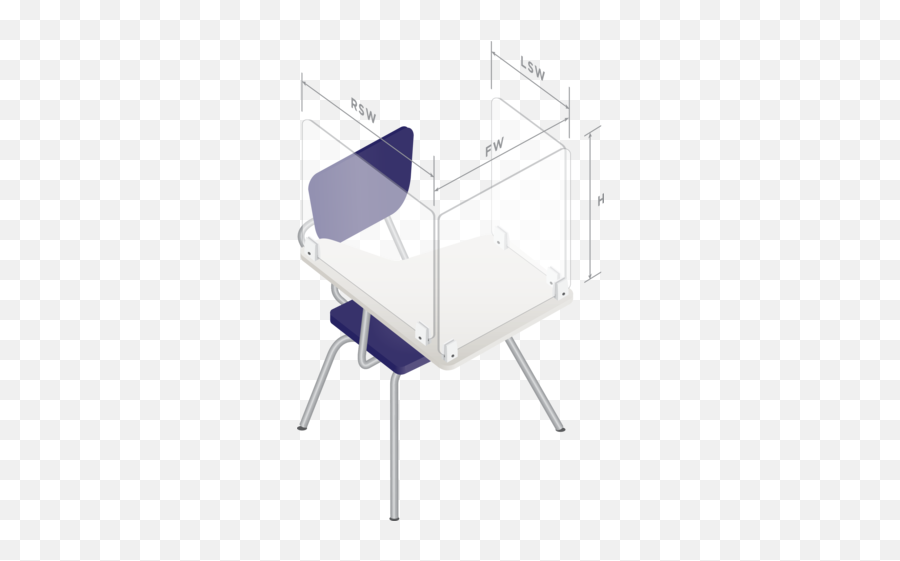 3 Sided Plastic Classroom Dividers For Desk With Arm - Classroom Desk Dividers Png,Dividers Png