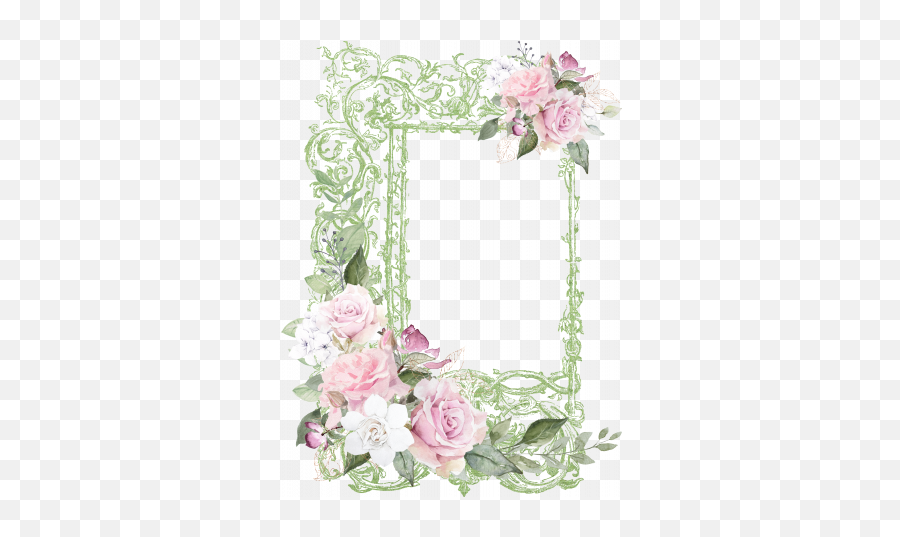 Rose Frame Graphic - Floral Png,Rose Frame Png