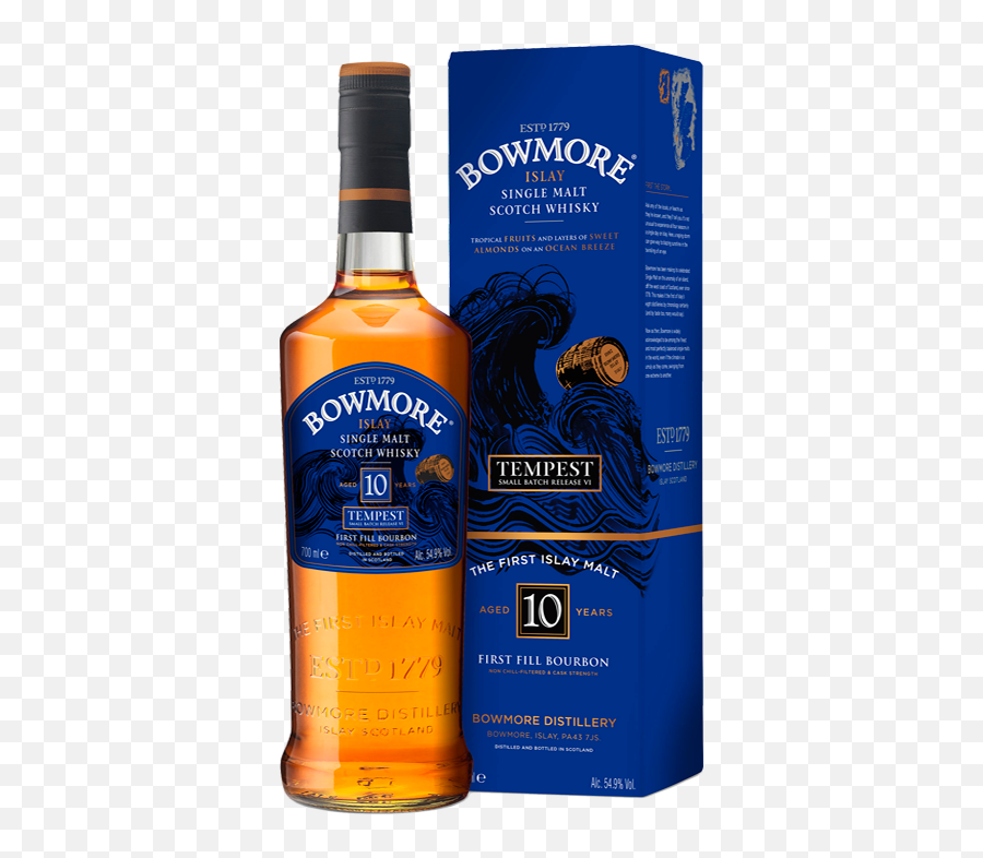 Bowmore Islay Single Malt Whisky Botellas De Licor - Bowmore 10 Sherry Cask Png,Beam Suntory Logo