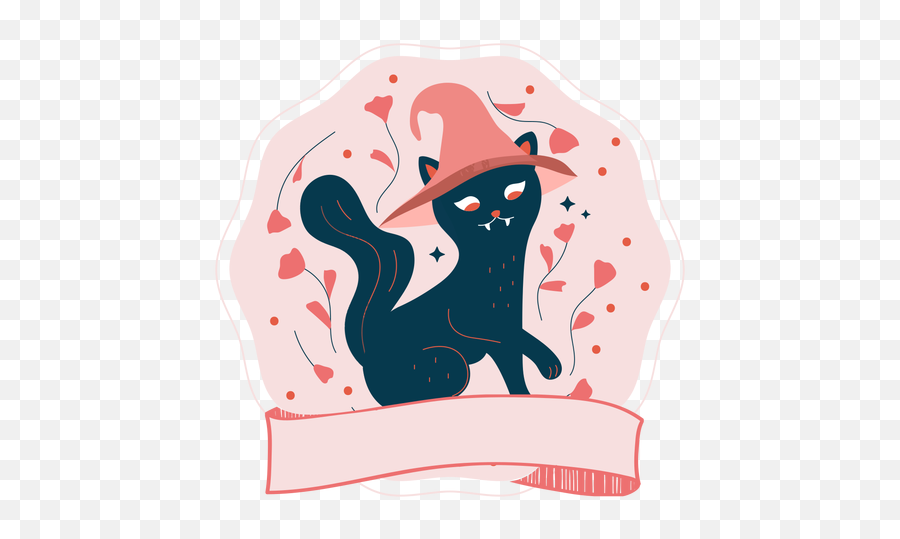 Halloween Badge Cat - Transparent Png U0026 Svg Vector File Fictional Character,Halloween Cat Png