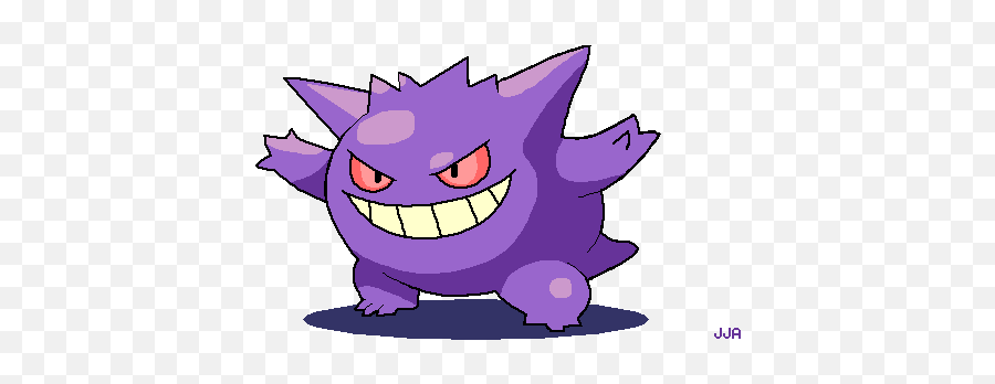 Gengar Stickers For Android Ios - Mean Look Pokemon Gif Png,Gengar Transparent