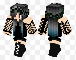 Minecraft Pixel Art Templates Evil Goth - Skin De Mujer Emo png