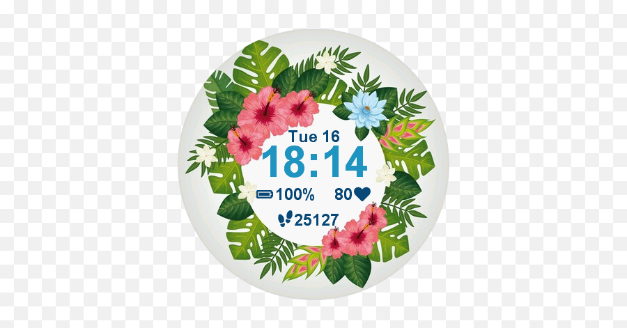 Tropical Summer Garmin Connect Iq - Floral Png,Hawaiian Flower Icon