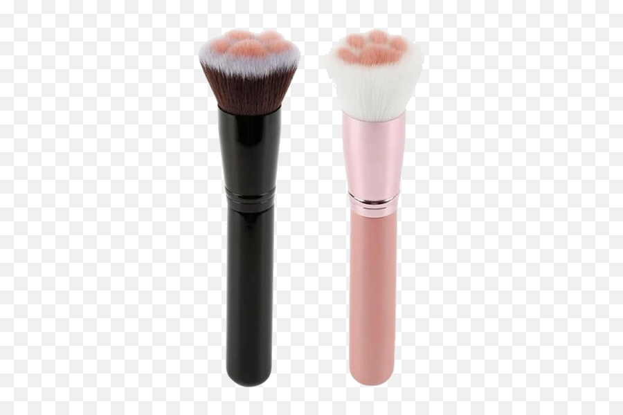 Cat Paw Makeup Brushes In Pink Or Black Nyxycat - Makeup Brush Set Png,Cat Paw Icon