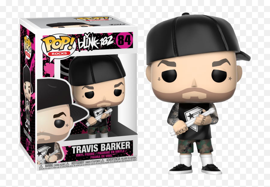 Blink 182 Travis Barker Funko Pop Vinyl - Blink 182 Funko Pop Png,Travis Touchdown Png