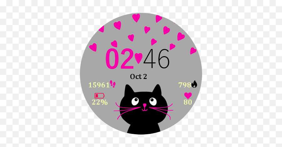 Black Cat Garmin Connect Iq - Cute Photo Cartoon Cats Png,Black App Icon