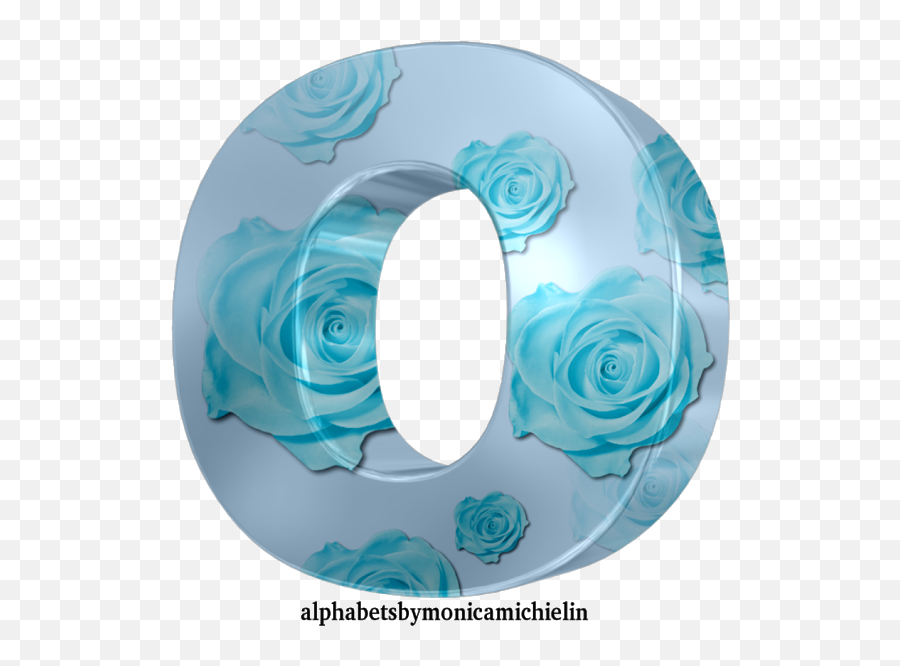 Monica Michielin Alfabetos Blue Roses Pastel Alphabet - Decorative Png,Blue Flower Icon