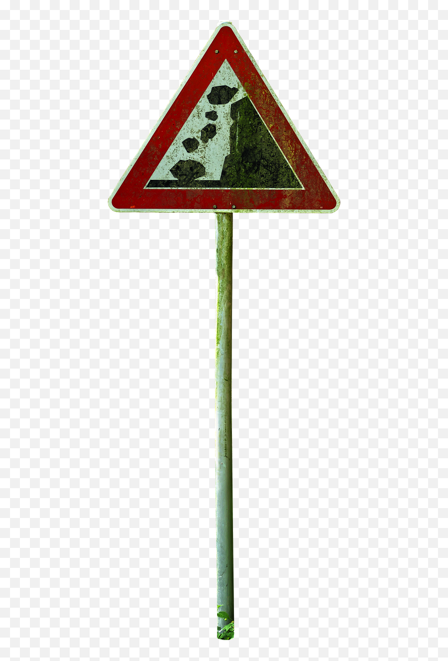 Sign Rockfall Warning Traffic - Free Photo On Pixabay Rusty Street Sign Png,Warning Icon Transparent