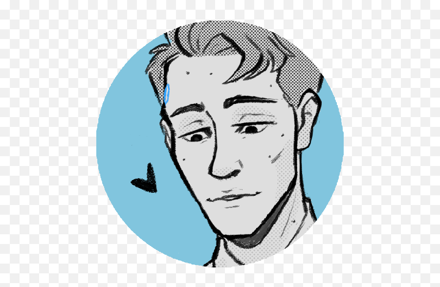 Fake Convin Au Comic Twitter - Hair Design Png,Connor Dbh Icon