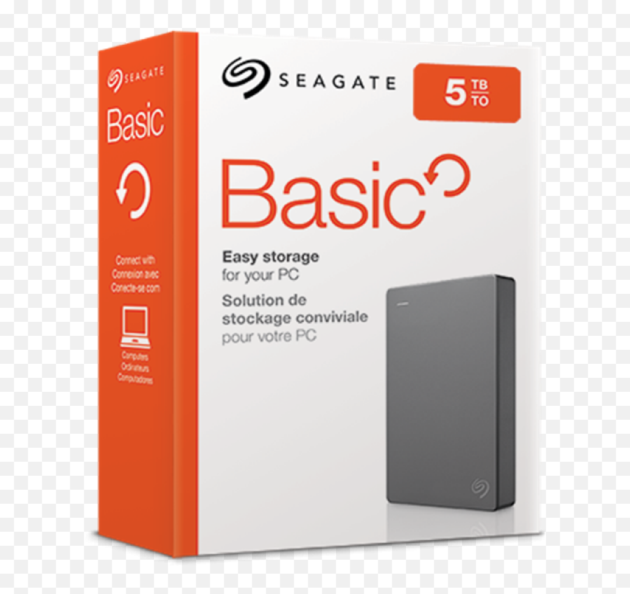 Segate 5tb External Harddrive - Seagate Basic External Hard Drive Png,Seagate Backup Plus Icon