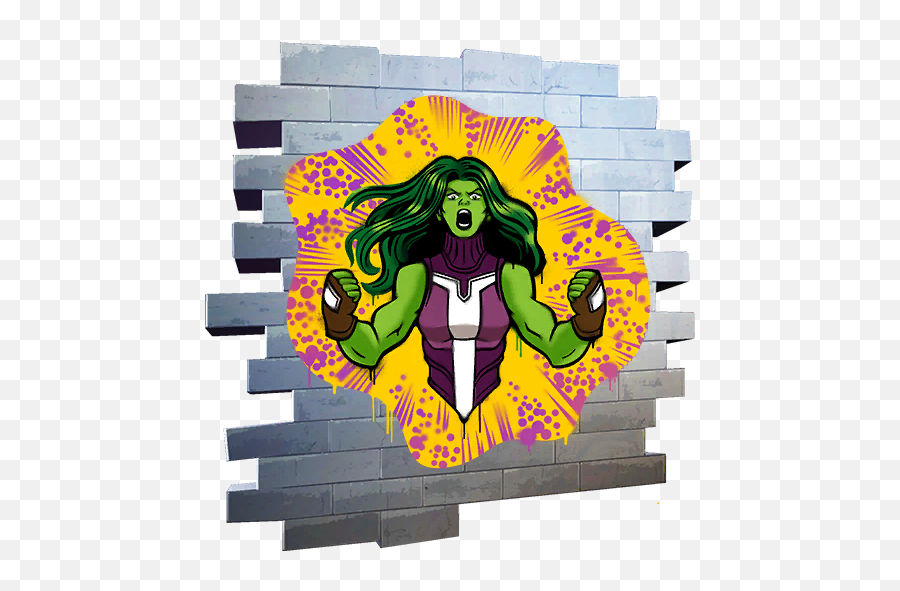 Fortnite She - Hulk Smash Spray Png Pictures Images She Hulk Spray Fortnite,Smash Icon
