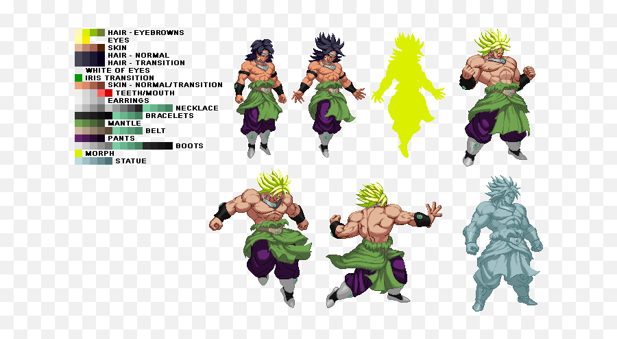 Mfg Mr Ansatsukenu0027s Wip Thread Current Project Broly - Extreme Butoden Broly Sprite Png,Broly Icon