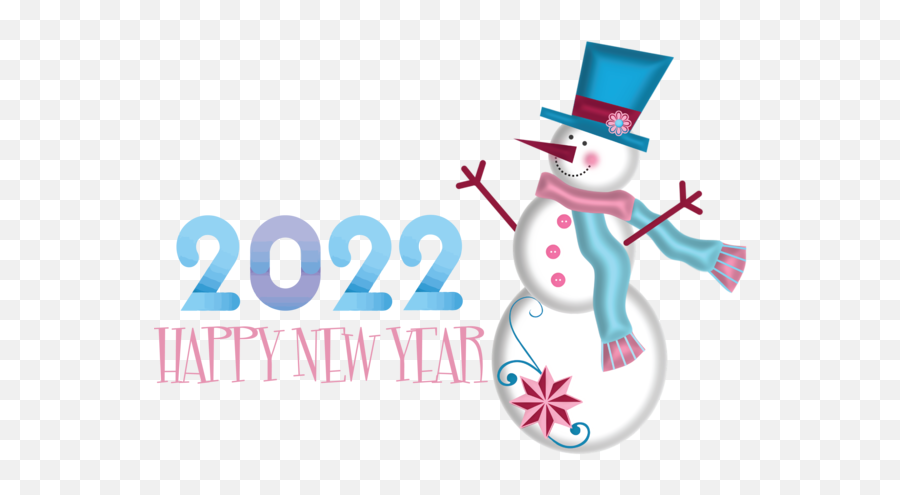 New Year Snowman Transparency Yeti For Happy 2022 - Cartoon Happy New Year 2022 Clipart Png,Yeti Icon
