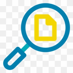 Archive Big Data Document Magnifying Glass Search Icon - Language png