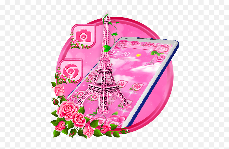 Updated Pink Paris Eiffel Tower Theme Pc Android App - Girly Png,Eiffel Tower Icon For Facebook