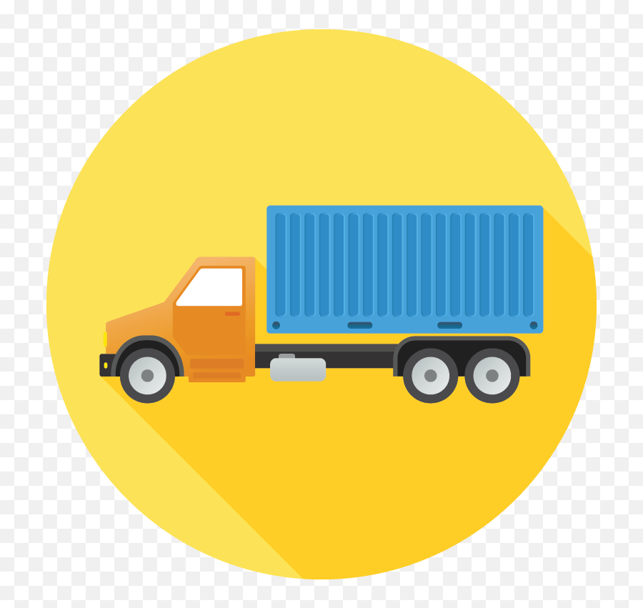 Flat Truck Icon - Truck Round Icon Png Transparent Cartoon Truck Flat Design Png,Truck Icon Png