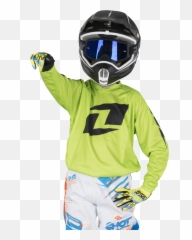 Oneindustries Atom Icon Youth Motocross Jersey Green - Now png
